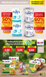 Gazetka promocyjna Lidl - GAZETKA - Gazetka - ważna od 27.04 do 27.04.2025 - strona 57 - produkty: HiPP, Mus, Chrupki, Wafle, NAN Optipro, Talerzyk, Talerz, Tonik, Danie dla dzieci, Dzieci, Baton, Bio Batonik, Nestlé, Hipp Bio