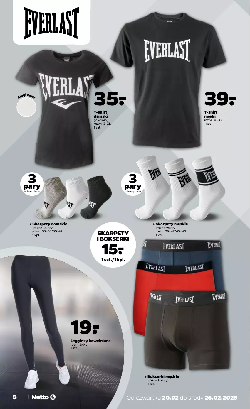 Gazetka promocyjna Netto - Od Czwartku Przemysłowa - ważna 20.02 do 26.02.2025 - strona 6 - produkty: Bokserki, Gin, Karp, Legginsy, Ser, T-shirt