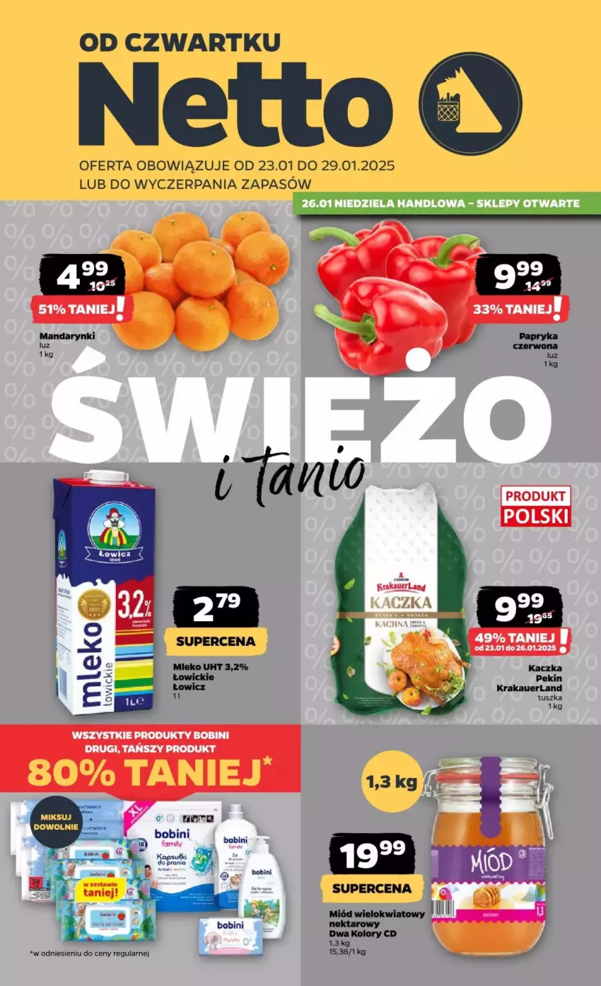 Gazetka promocyjna Netto - ważna 23.01 do 29.01.2025 - strona 1 - produkty: Papryka, Tusz