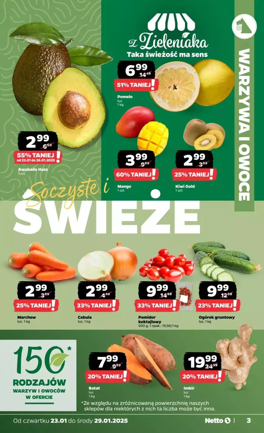 Gazetka promocyjna Netto - ważna 23.01 do 29.01.2025 - strona 11 - produkty: Cebula, Imbir, Kiwi, Mango