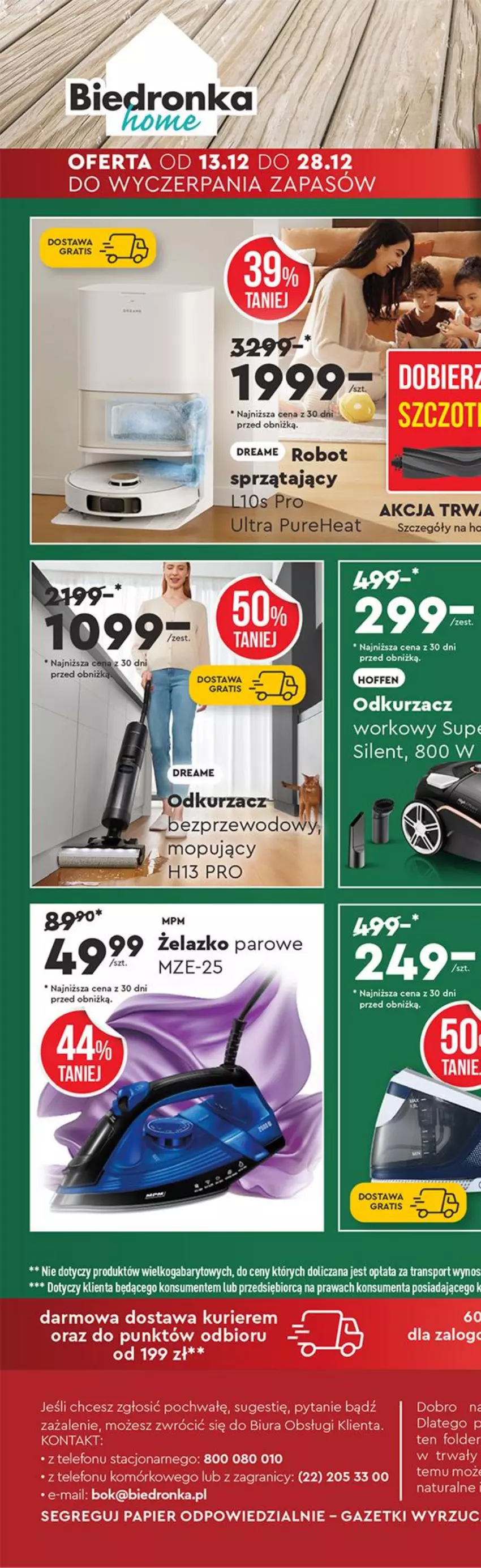 Gazetka promocyjna Biedronka - Home - ważna 13.12 do 20.12.2025 - strona 10 - produkty: Gra, LG, Mop, Odkurzacz, Por, Pur, Robot, Sport, Tran