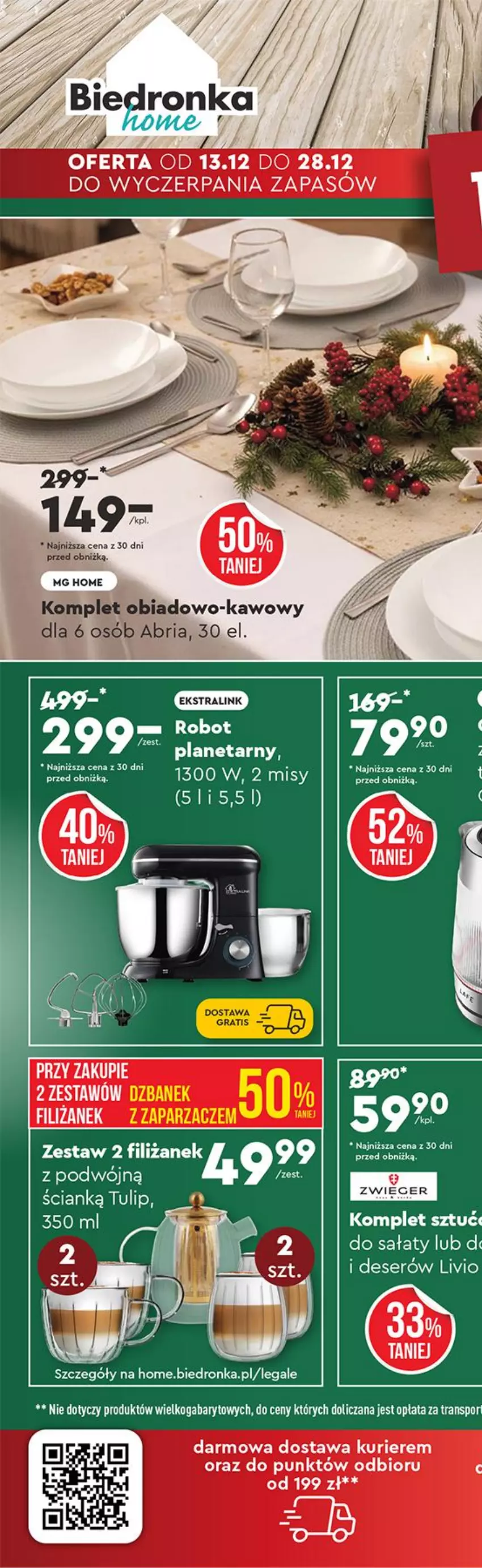 Gazetka promocyjna Biedronka - Home - ważna 13.12 do 20.12.2025 - strona 2 - produkty: Deser, Por, Robot, Sałat, Ser, Tran