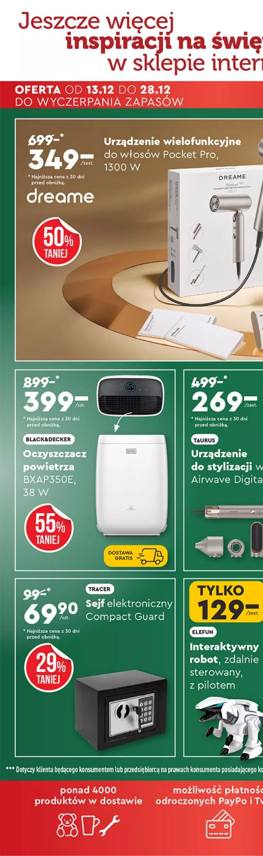 Gazetka promocyjna Biedronka - Home - ważna 13.12 do 20.12.2025 - strona 4 - produkty: Robot, Sejf, Tera