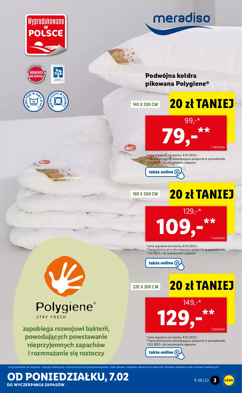 Gazetka promocyjna Lidl - GAZETKA - ważna 07.02 do 12.02.2022 - strona 3 - produkty: Kołdra