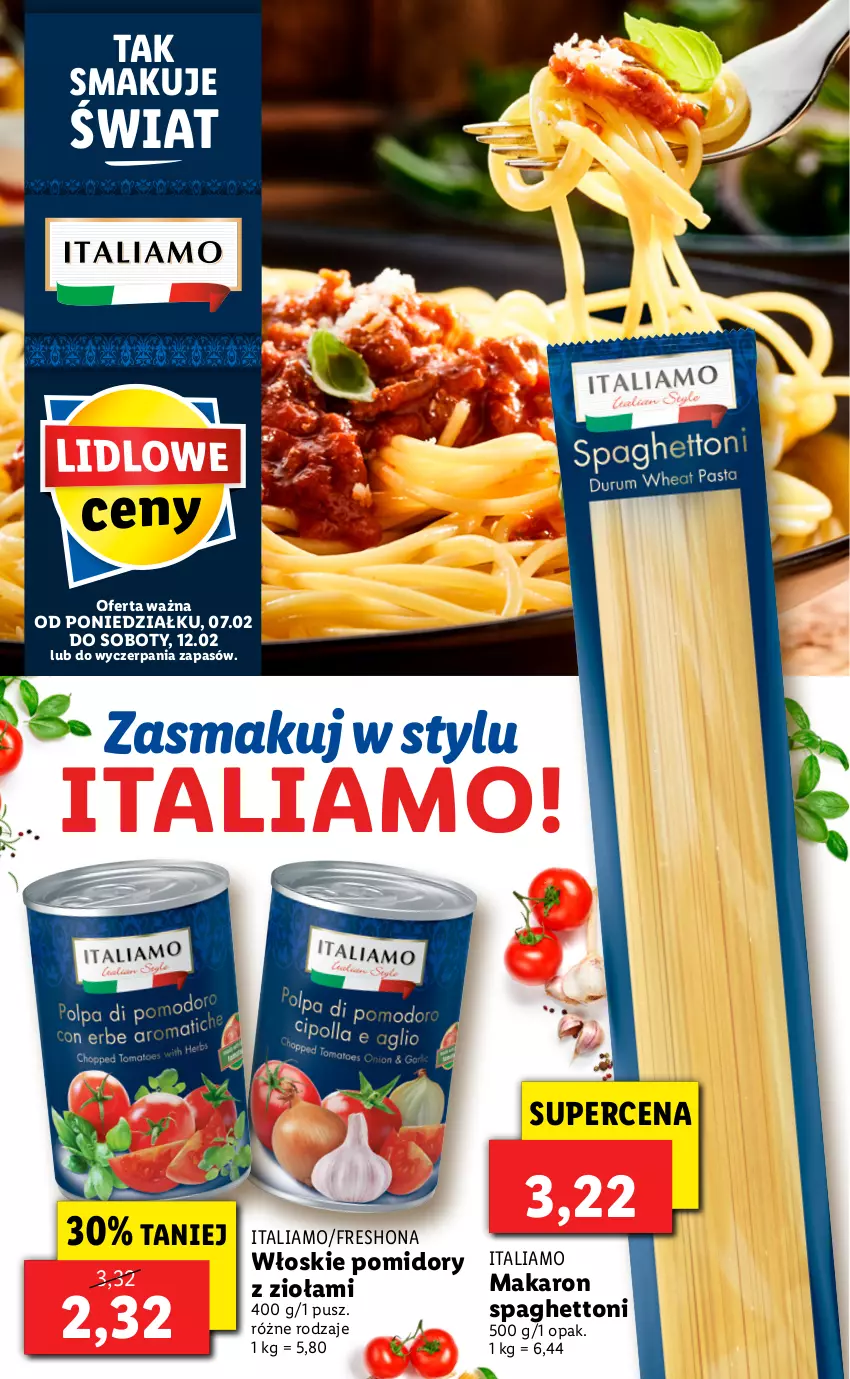 Gazetka promocyjna Lidl - GAZETKA - ważna 07.02 do 12.02.2022 - strona 42 - produkty: Makaron, Pomidory