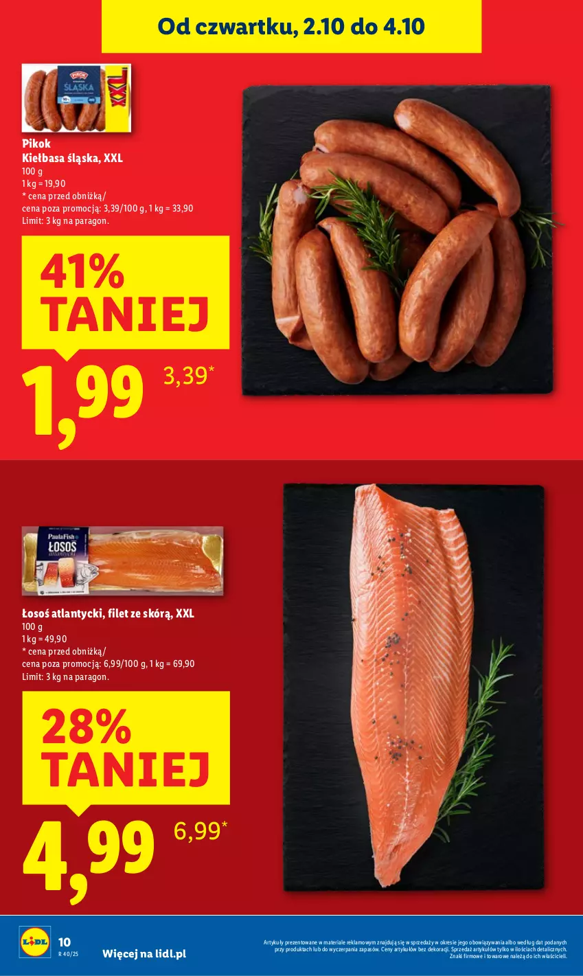 Gazetka promocyjna Lidl - GAZETKA - ważna 02.10 do 04.10.2025 - strona 10 - produkty: Kiełbasa, Kiełbasa śląska, PIKOK