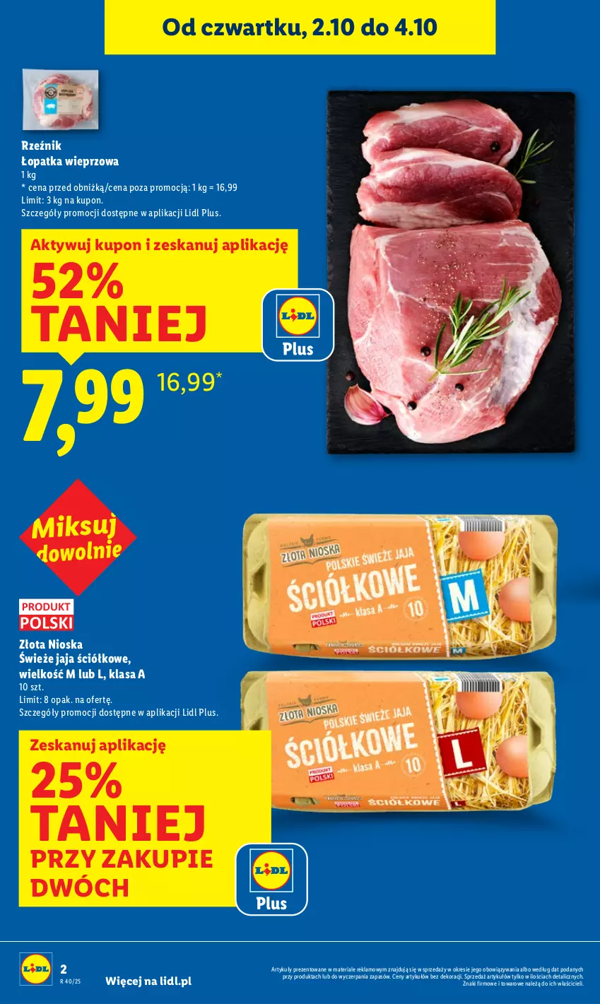 Gazetka promocyjna Lidl - GAZETKA - ważna 02.10 do 04.10.2025 - strona 2 - produkty: Jaja