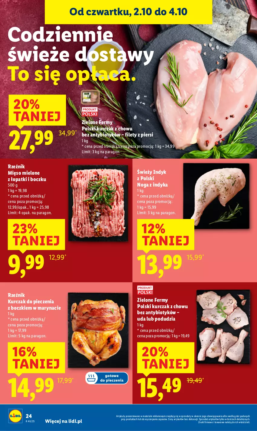 Gazetka promocyjna Lidl - GAZETKA - ważna 02.10 do 04.10.2025 - strona 28 - produkty: Kurczak, Mięso, Mięso mielone, Piec
