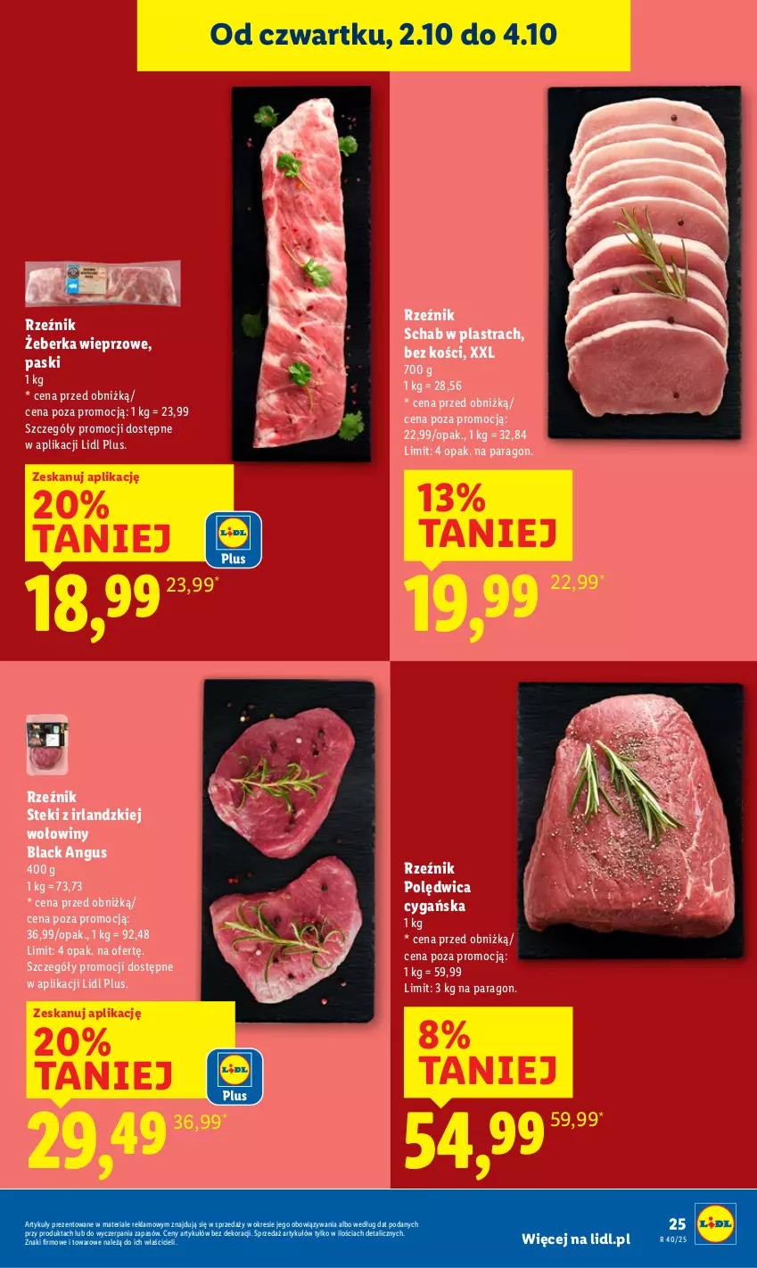 Gazetka promocyjna Lidl - GAZETKA - ważna 02.10 do 04.10.2025 - strona 29 - produkty: Lack, Polędwica, Stek