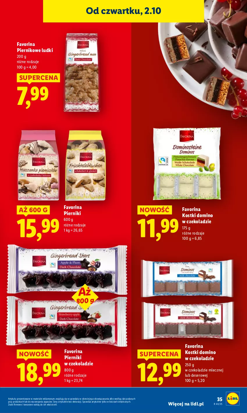 Gazetka promocyjna Lidl - GAZETKA - ważna 02.10 do 04.10.2025 - strona 39 - produkty: Deser, Fa, Piernik, Pierniki w czekoladzie, Ser