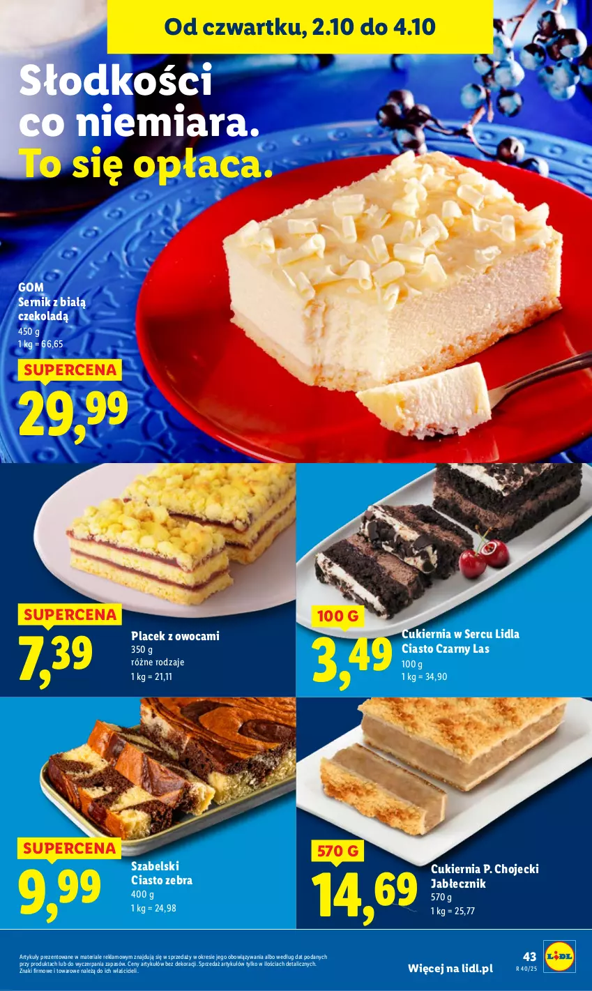 Gazetka promocyjna Lidl - GAZETKA - ważna 02.10 do 04.10.2025 - strona 47 - produkty: Cukier, Ser