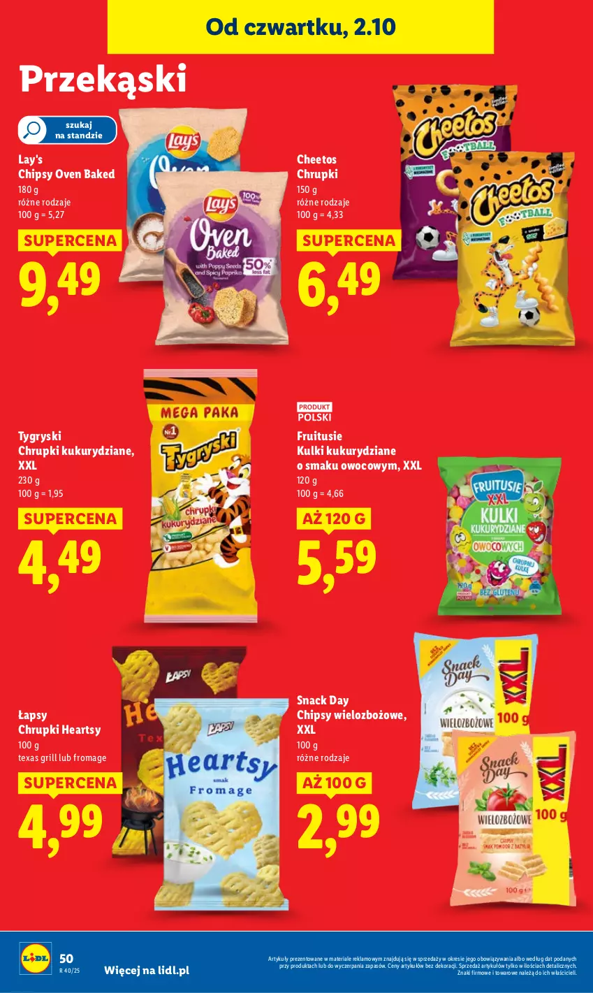 Gazetka promocyjna Lidl - GAZETKA - ważna 02.10 do 04.10.2025 - strona 54 - produkty: Cheetos, Chipsy, Chrupki, Grill, Gry