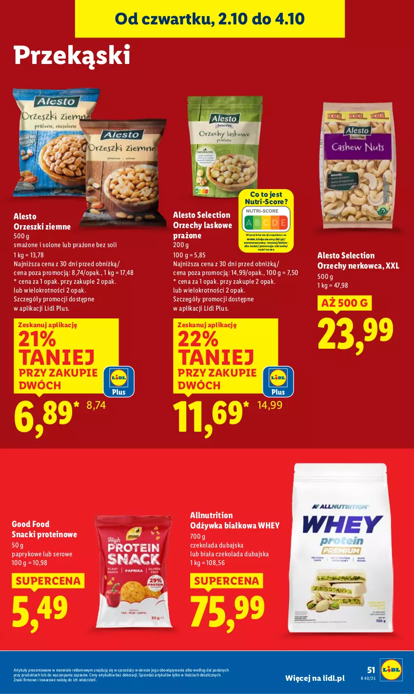 Gazetka promocyjna Lidl - GAZETKA - ważna 02.10 do 04.10.2025 - strona 55 - produkty: Czekolada, Odżywka, Orzeszki, Orzeszki ziemne, Ser, Wazon