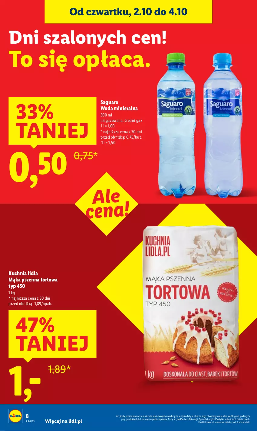 Gazetka promocyjna Lidl - GAZETKA - ważna 02.10 do 04.10.2025 - strona 8 - produkty: Kuchnia, Mąka, Mąka pszenna, Szal, Woda