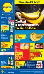 Gazetka promocyjna Lidl - GAZETKA - Gazetka - ważna od 04.10 do 04.10.2025 - strona 1 - produkty: Piwa, Banany, Nutella, Kujawski, Ser, Gra, Pilos, Olej rzepakowy, Gouda, Olej, Mleko