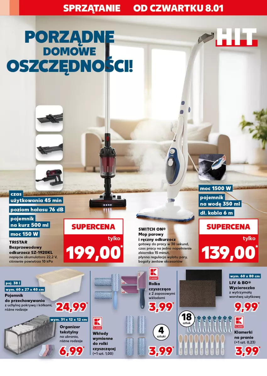 Gazetka promocyjna Kaufland - Kaufland - ważna 08.01 do 14.01.2026 - strona 8 - produkty: Akumulator, Mop, Mop parowy, Odkurzacz, Organizer, Pojemnik, Por, Rolki, Sprzątanie, Ubrania