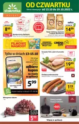 Gazetka promocyjna Stokrotka - Market - Gazetka - ważna od 19.10 do 19.10.2022 - strona 1 - produkty: Kurczak, Filet z piersi kurczaka, Kawa mielona, Kawa, Kiełbasa podwawelska, Raffaello, Wawel, Winogrona, Ferrero, Lavazza, Wino, Kiełbasa, Fa