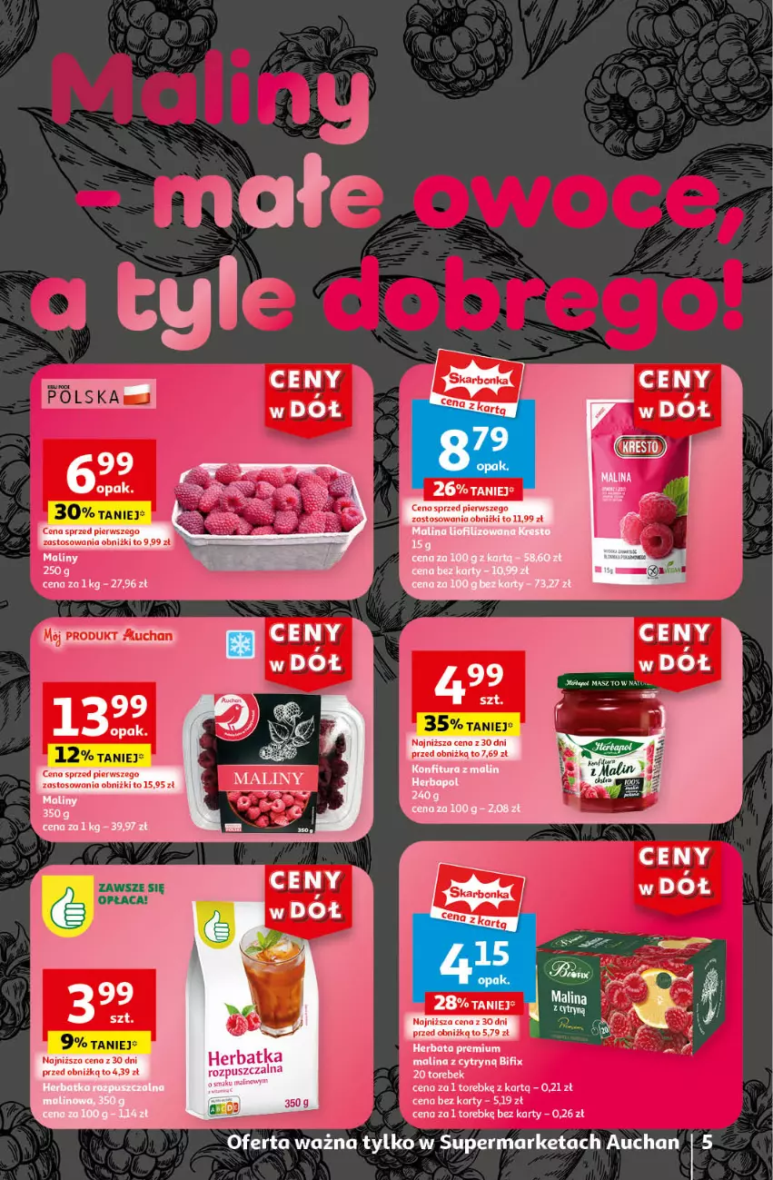 Gazetka promocyjna Auchan - Gazetka CENY W DÓŁ Supermarket Auchan - ważna 20.06 do 26.06.2024 - strona 7 - produkty: Herbata