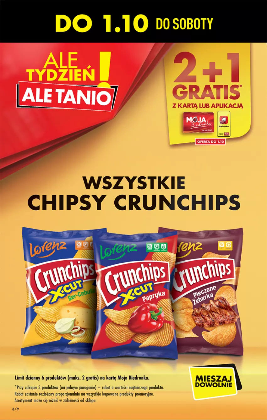 Gazetka promocyjna Biedronka - ważna 29.09 do 05.10.2022 - strona 8 - produkty: Chipsy, Crunchips, Gra, Por