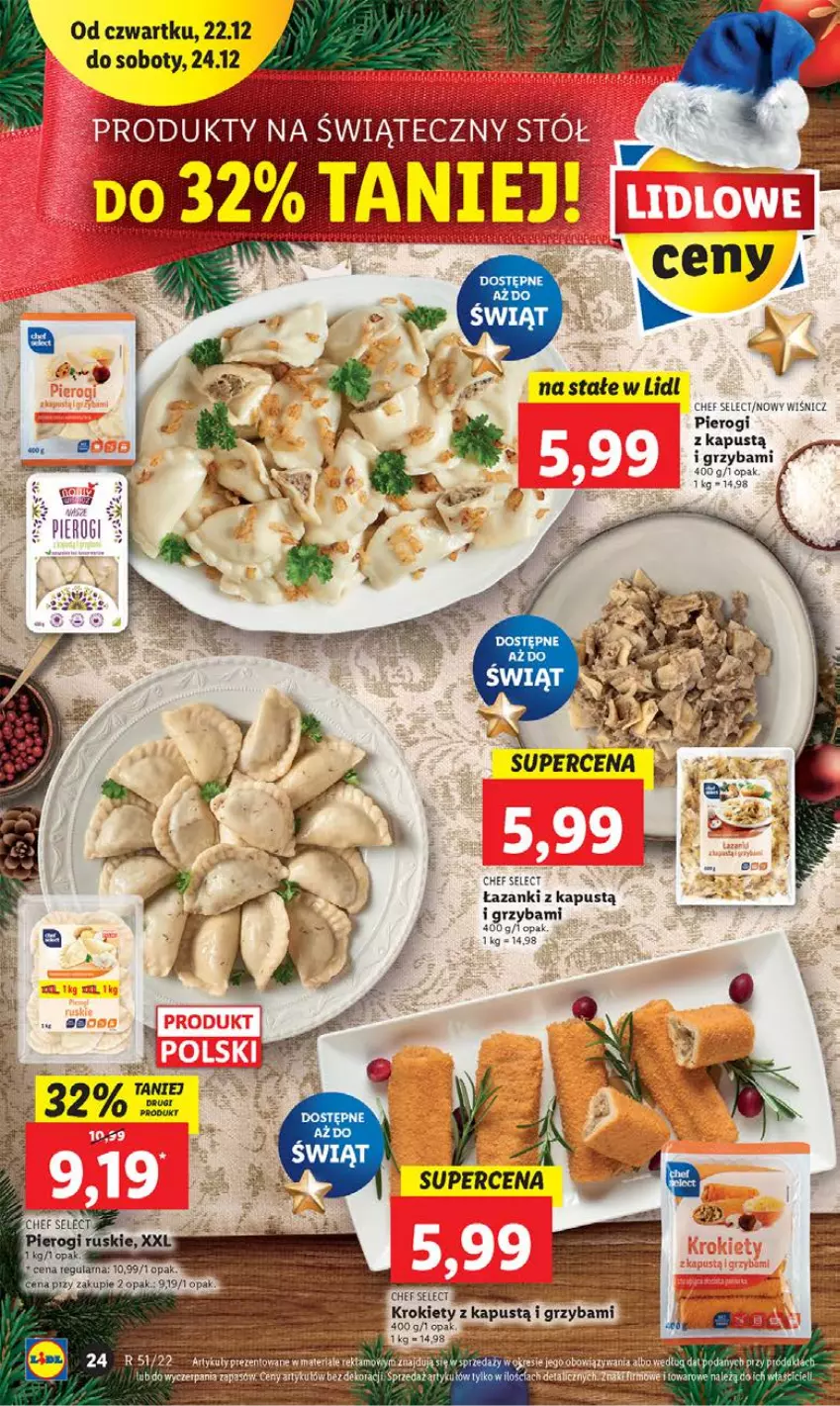 Gazetka promocyjna Lidl - GAZETKA - ważna 22.12 do 24.12.2022 - strona 28 - produkty: Kapustą, Krokiety, Pierogi