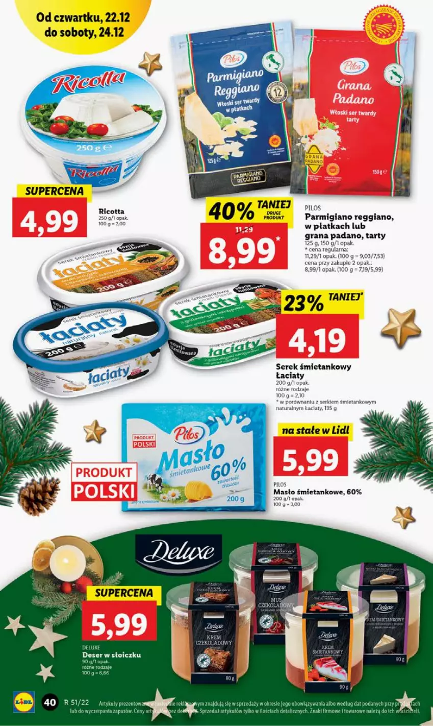 Gazetka promocyjna Lidl - GAZETKA - ważna 22.12 do 24.12.2022 - strona 46 - produkty: Gra, Masło, Pilos, Ser, Serek