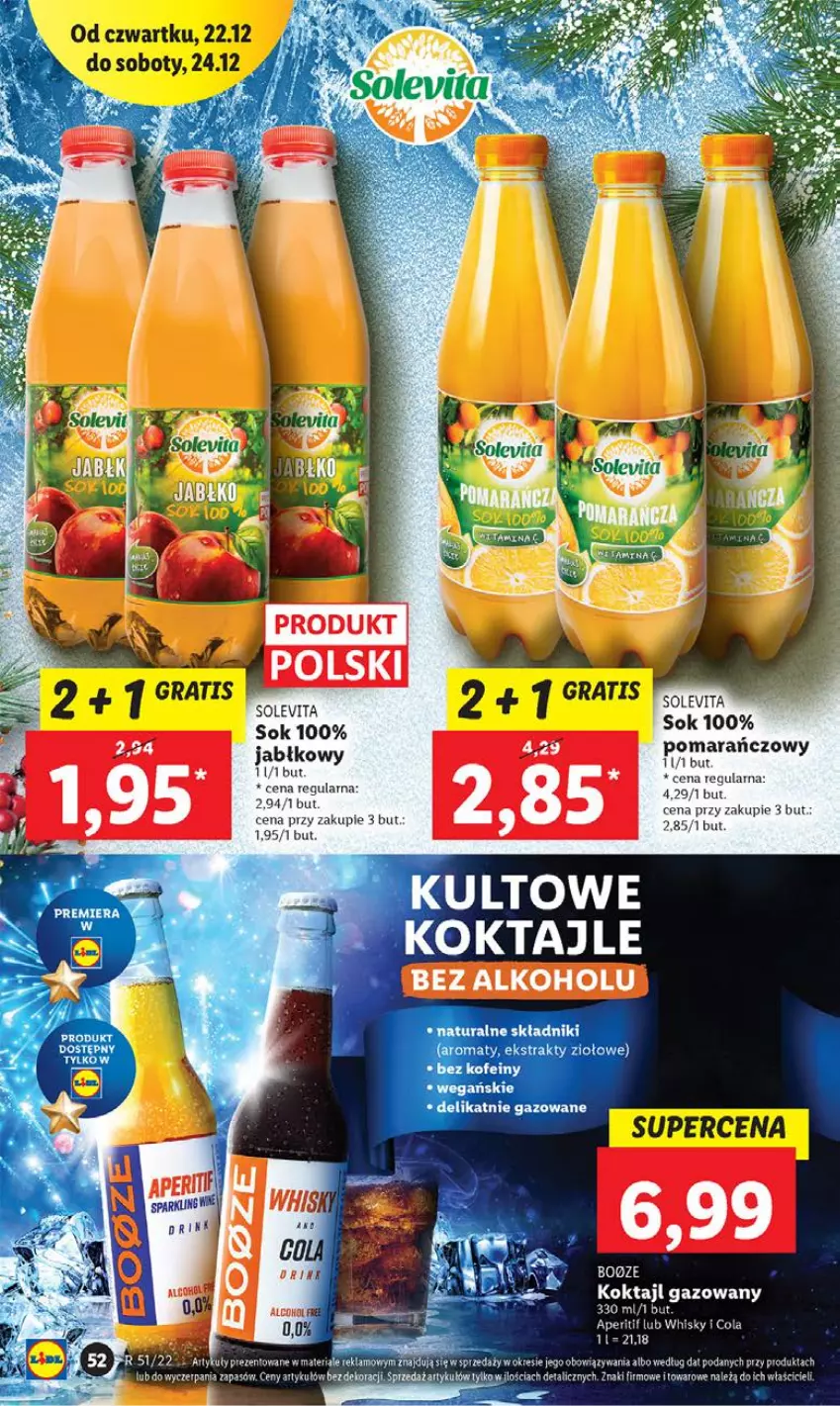 Gazetka promocyjna Lidl - GAZETKA - ważna 22.12 do 24.12.2022 - strona 67 - produkty: Sok, Sos, Whisky