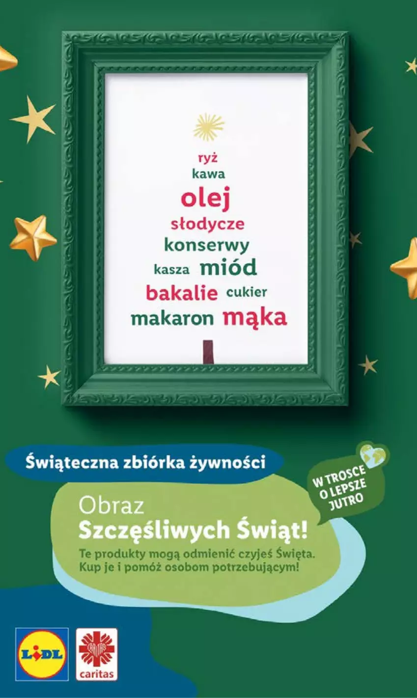 Gazetka promocyjna Lidl - GAZETKA - ważna 22.12 do 24.12.2022 - strona 9 - produkty: Cukier, Kasza, Kawa, Mąka, Makaron, Miód, Obraz, Olej, Ryż, Ser