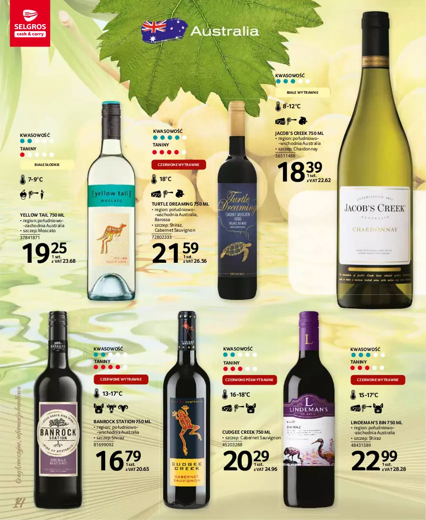 Gazetka promocyjna Selgros - Katalog Wina - ważna 08.03 do 04.08.2021 - strona 14 - produkty: Cabernet Sauvignon, Chardonnay, Shiraz