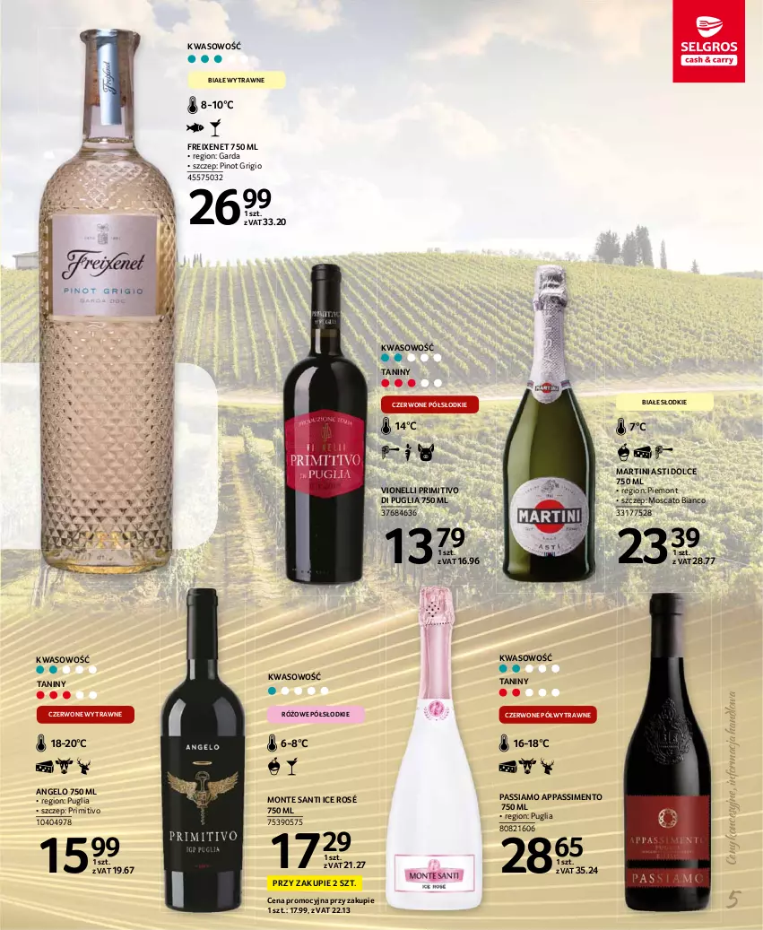 Gazetka promocyjna Selgros - Katalog Wina - ważna 08.03 do 04.08.2021 - strona 5 - produkty: Martini, Monte, Monte Santi, Pinot Grigio