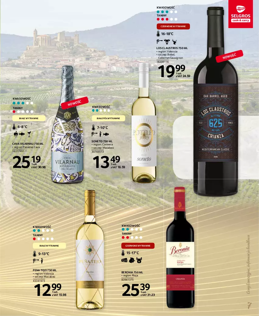Gazetka promocyjna Selgros - Katalog Wina - ważna 08.03 do 04.08.2021 - strona 7 - produkty: Cabernet Sauvignon, Rioja
