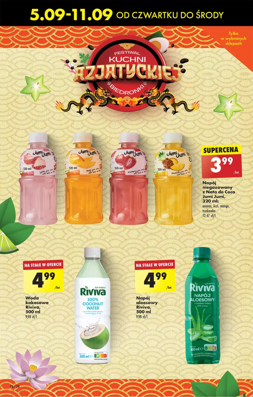 Gazetka promocyjna Biedronka - Kuchnia Azjatycka - ważna 05.09 do 11.09.2024 - strona 28 - produkty: Ananas, Kokos, Liczi, Mango, Napój, Woda