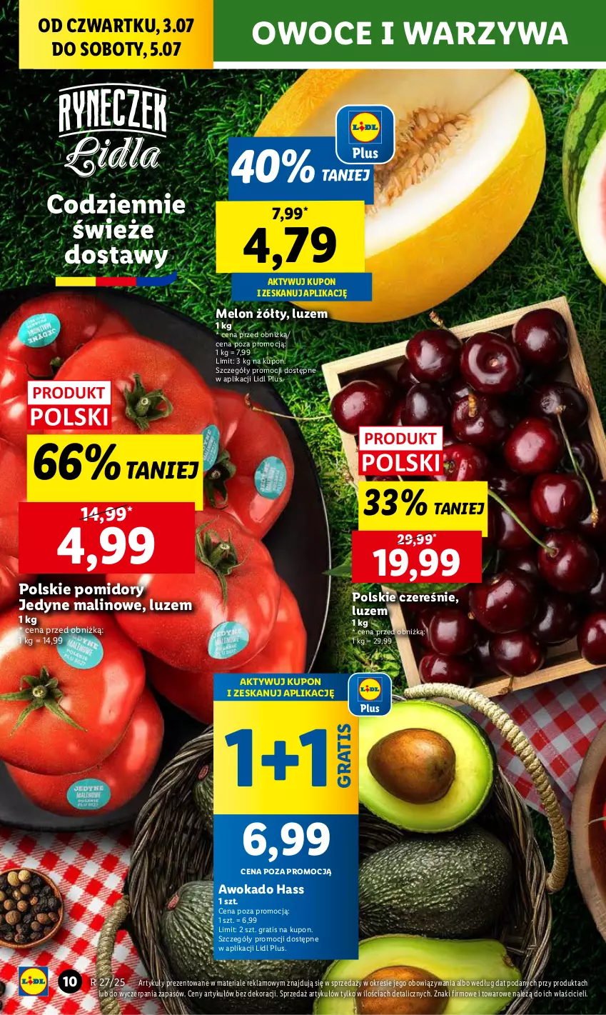 Gazetka promocyjna Lidl - GAZETKA - ważna 03.07 do 05.07.2025 - strona 12 - produkty: Gra, Melon, Owoce, Pomidory, Warzywa