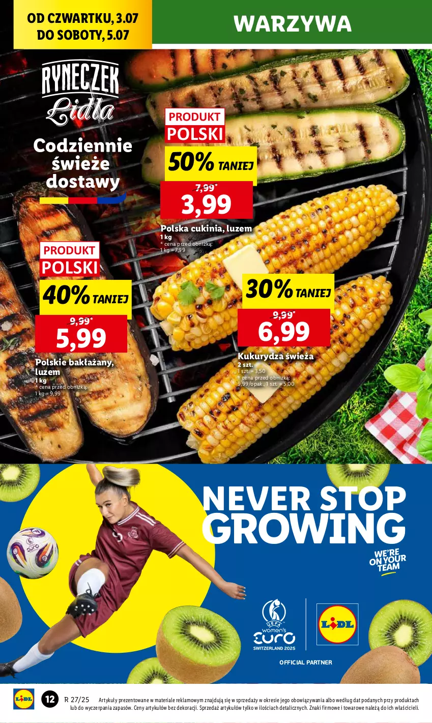 Gazetka promocyjna Lidl - GAZETKA - ważna 03.07 do 05.07.2025 - strona 14 - produkty: Kukurydza, Top, Warzywa