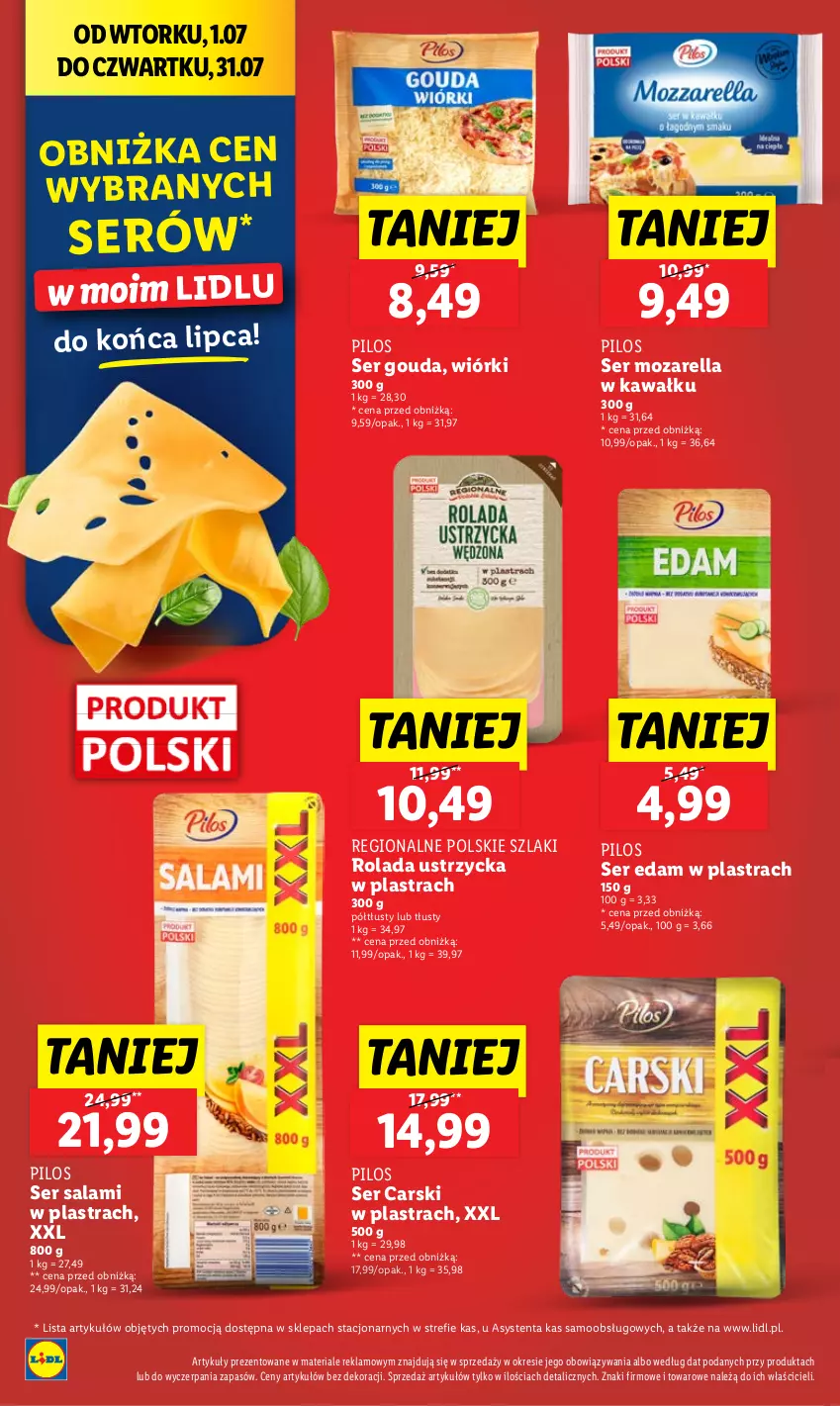 Gazetka promocyjna Lidl - GAZETKA - ważna 03.07 do 05.07.2025 - strona 20 - produkty: Cars, Edam, Gouda, Kawa, Pilos, Rolada, Rolada Ustrzycka, Salami, Ser, Ser salami