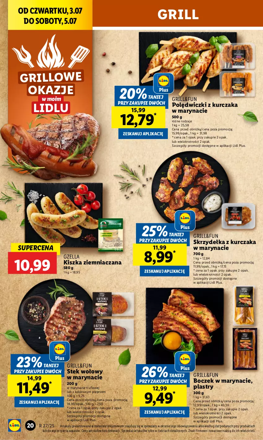 Gazetka promocyjna Lidl - GAZETKA - ważna 03.07 do 05.07.2025 - strona 28 - produkty: Boczek, Grill, Kurczak, Pieprz, Polędwiczki z kurczaka, Skrzydełka z kurczaka, Stek, Stek wołowy
