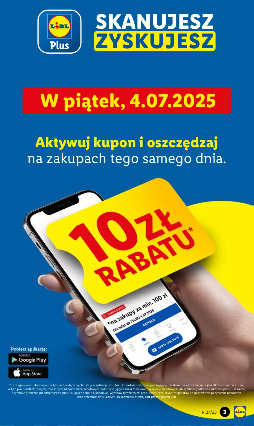 Gazetka promocyjna Lidl - GAZETKA - ważna 03.07 do 05.07.2025 - strona 3 - produkty: Gra, Karmi, Napoje, Znicz