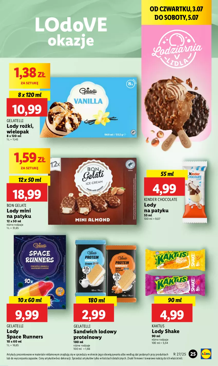 Gazetka promocyjna Lidl - GAZETKA - ważna 03.07 do 05.07.2025 - strona 33 - produkty: Dove, Kaktus, Kinder, Lody