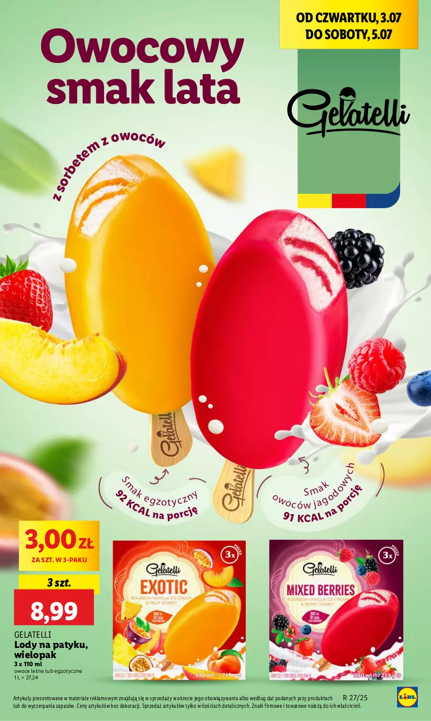Gazetka promocyjna Lidl - GAZETKA - ważna 03.07 do 05.07.2025 - strona 35 - produkty: Lody, Owoce
