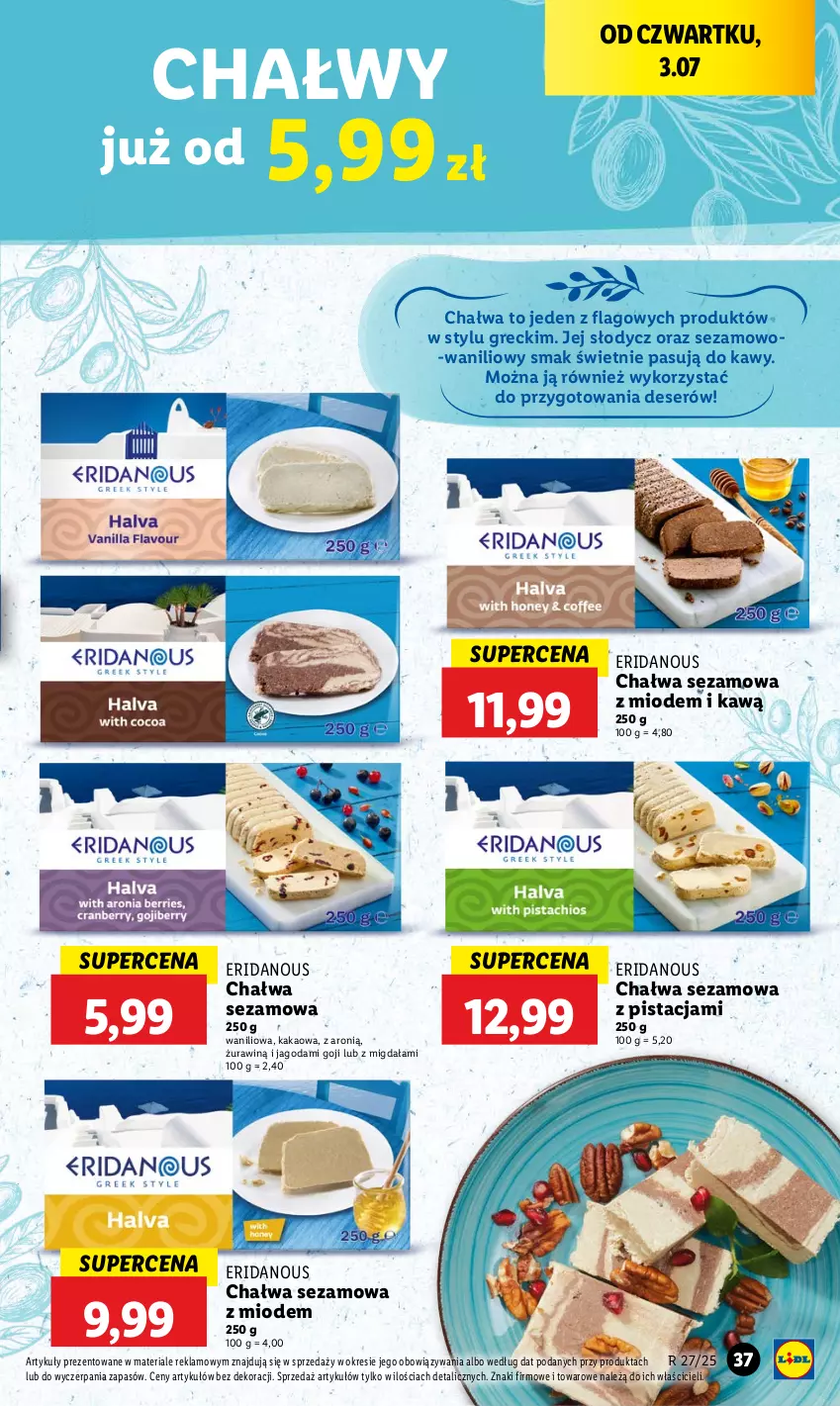 Gazetka promocyjna Lidl - GAZETKA - ważna 03.07 do 05.07.2025 - strona 49 - produkty: Chałwa, Deser, Kakao, Ser, Sezam