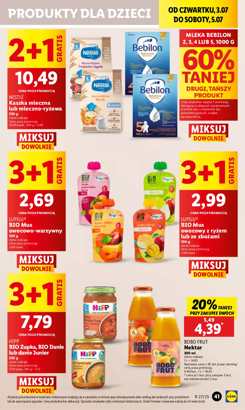 Gazetka promocyjna Lidl - GAZETKA - ważna 03.07 do 05.07.2025 - strona 53 - produkty: BEBILON, Dzieci, Gra, HiPP, Mus, Nektar, Nestlé, Ryż