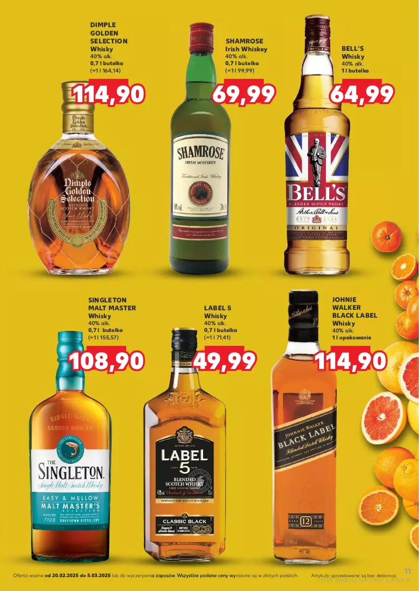 Gazetka promocyjna Kaufland - Barek Kauflandu - ważna 20.02 do 05.03.2025 - strona 11 - produkty: Bell, Dimple Golden Selection, Lack, Whiskey, Whisky