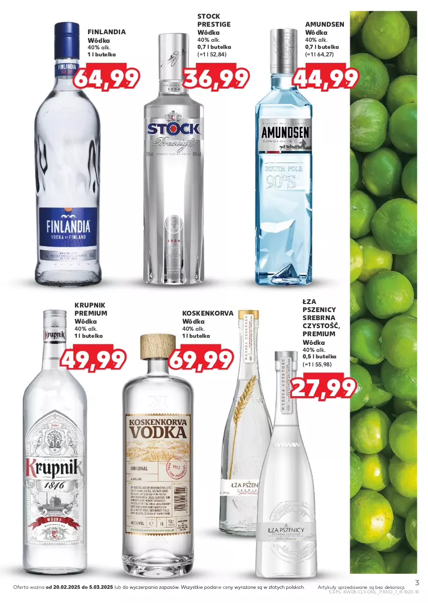 Gazetka promocyjna Kaufland - Barek Kauflandu - ważna 20.02 do 05.03.2025 - strona 3 - produkty: Amundsen, Finlandia, Krupnik, Stock, Wódka