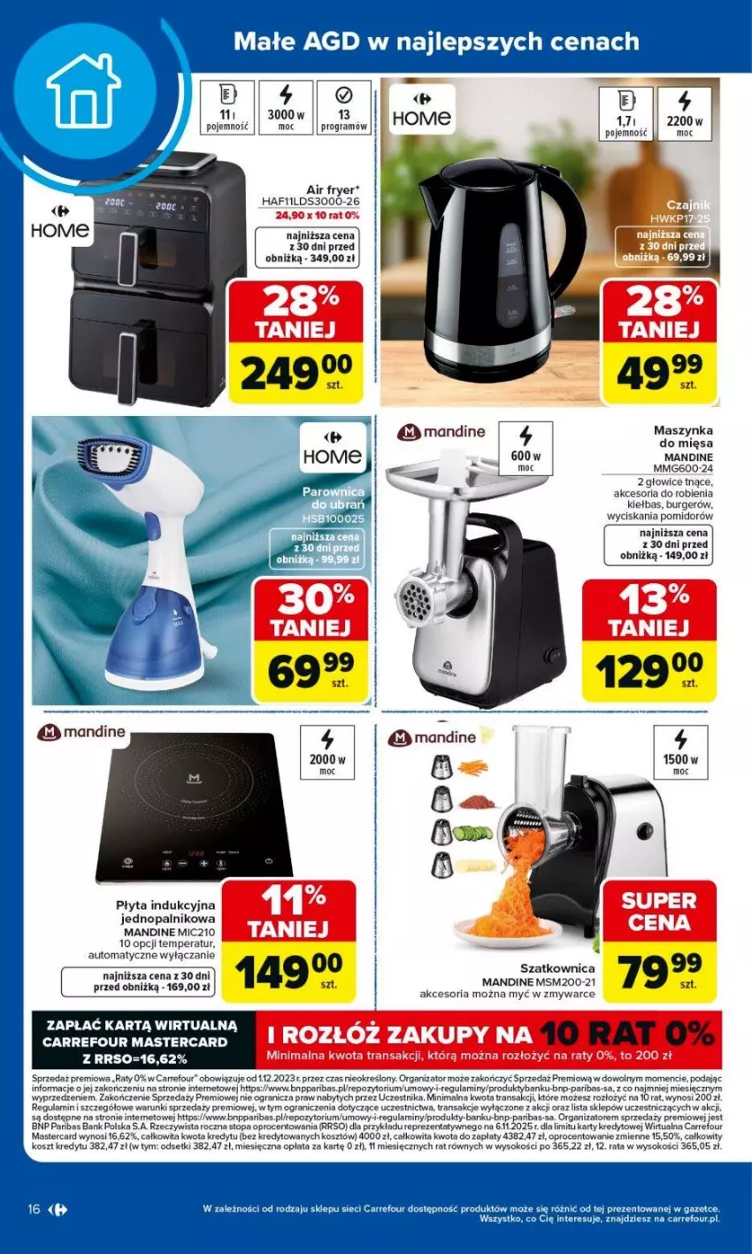 Gazetka promocyjna Carrefour - Gazetka Produkt Carrefour od poniedziałku! - ważna 25.05 do 06.06.2026 - strona 16 - produkty: Burger, Fa, Gra, Kosz, Maszynka, NBA, Płyta, Płyta indukcyjna, Sok, Szatkownica, Szynka, Top, Tran