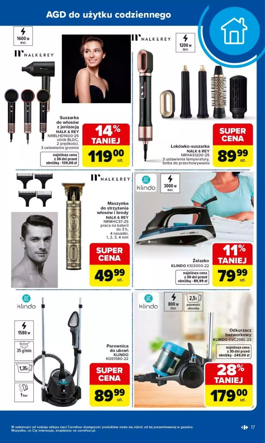 Gazetka promocyjna Carrefour - Gazetka Produkt Carrefour od poniedziałku! - ważna 25.05 do 06.06.2026 - strona 17 - produkty: Fa, Maszynka, Odkurzacz, Parownica, Suszarka, Szynka, Tera, Torba