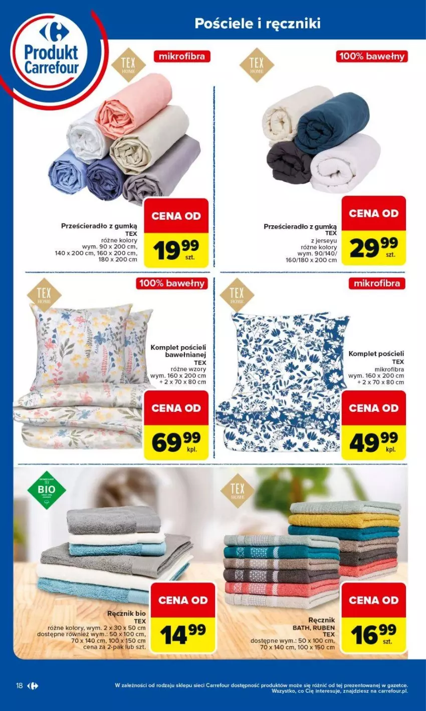 Gazetka promocyjna Carrefour - Gazetka Produkt Carrefour od poniedziałku! - ważna 25.05 do 06.06.2026 - strona 18 - produkty: Komplet pościeli, Pościel, Prześcieradło