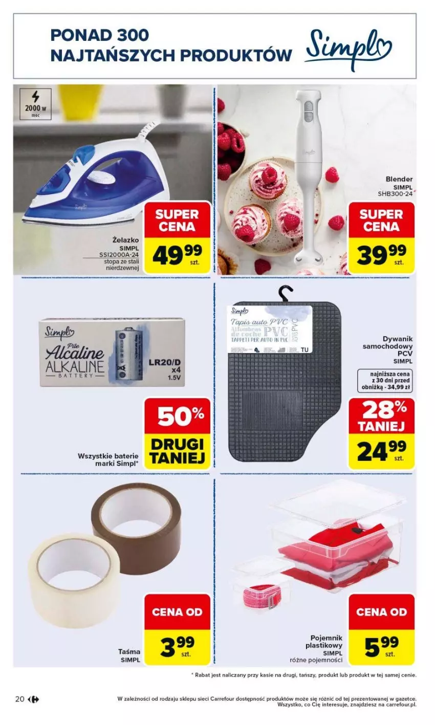 Gazetka promocyjna Carrefour - Gazetka Produkt Carrefour od poniedziałku! - ważna 25.05 do 06.06.2026 - strona 20 - produkty: Blender, Dywan, Dywanik, Fa, Pojemnik, Pojemnik plastikowy, Top