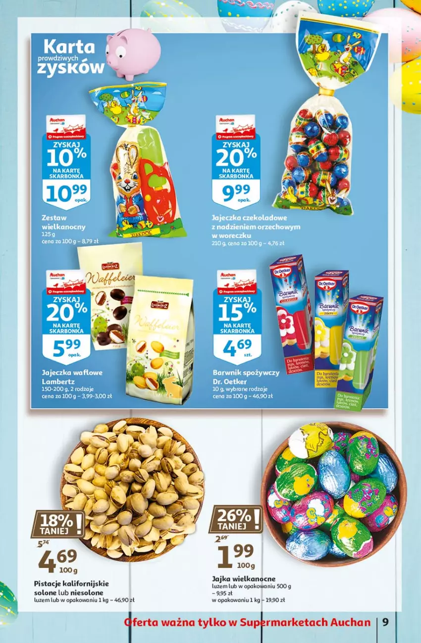 Gazetka promocyjna Auchan - Przygotuj się do Świąt Supermarkety - ważna 18.03 do 24.03.2021 - strona 9 - produkty: Fa, Pistacje