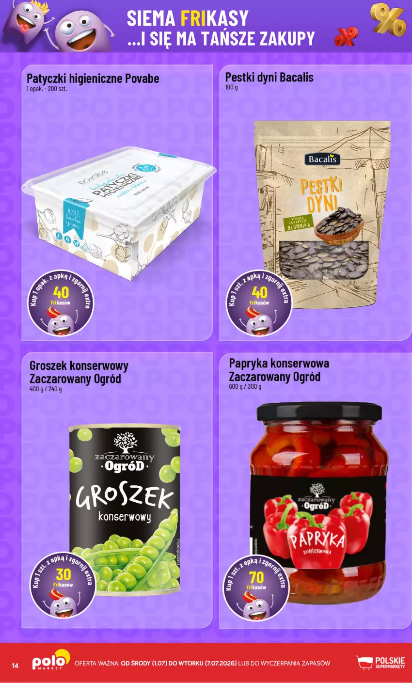 Gazetka promocyjna PoloMarket - Frikasy G27 - ważna 01.07 do 07.07.2026 - strona 14 - produkty: Groszek, Ogród, Papryka, Pestki dyni, Ser