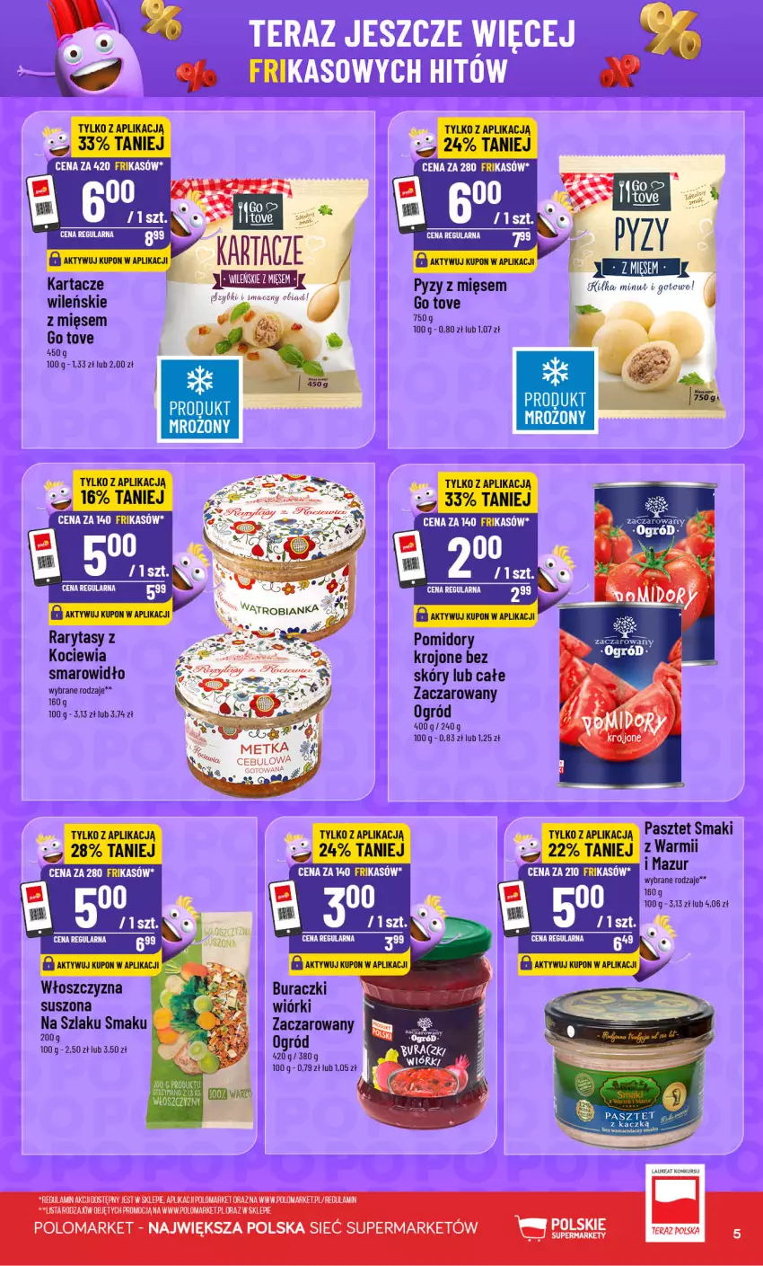 Gazetka promocyjna PoloMarket - Frikasy G27 - ważna 01.07 do 07.07.2026 - strona 5 - produkty: Bianka, Buraczki, Koc, Laur, Ogród, Pasztet, Pomidory, Por