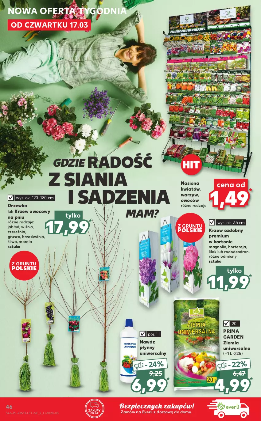 Gazetka promocyjna Kaufland - OFERTA TYGODNIA - ważna 17.03 do 23.03.2022 - strona 46 - produkty: Grunt, Morela, Nawóz, Piec, Prima